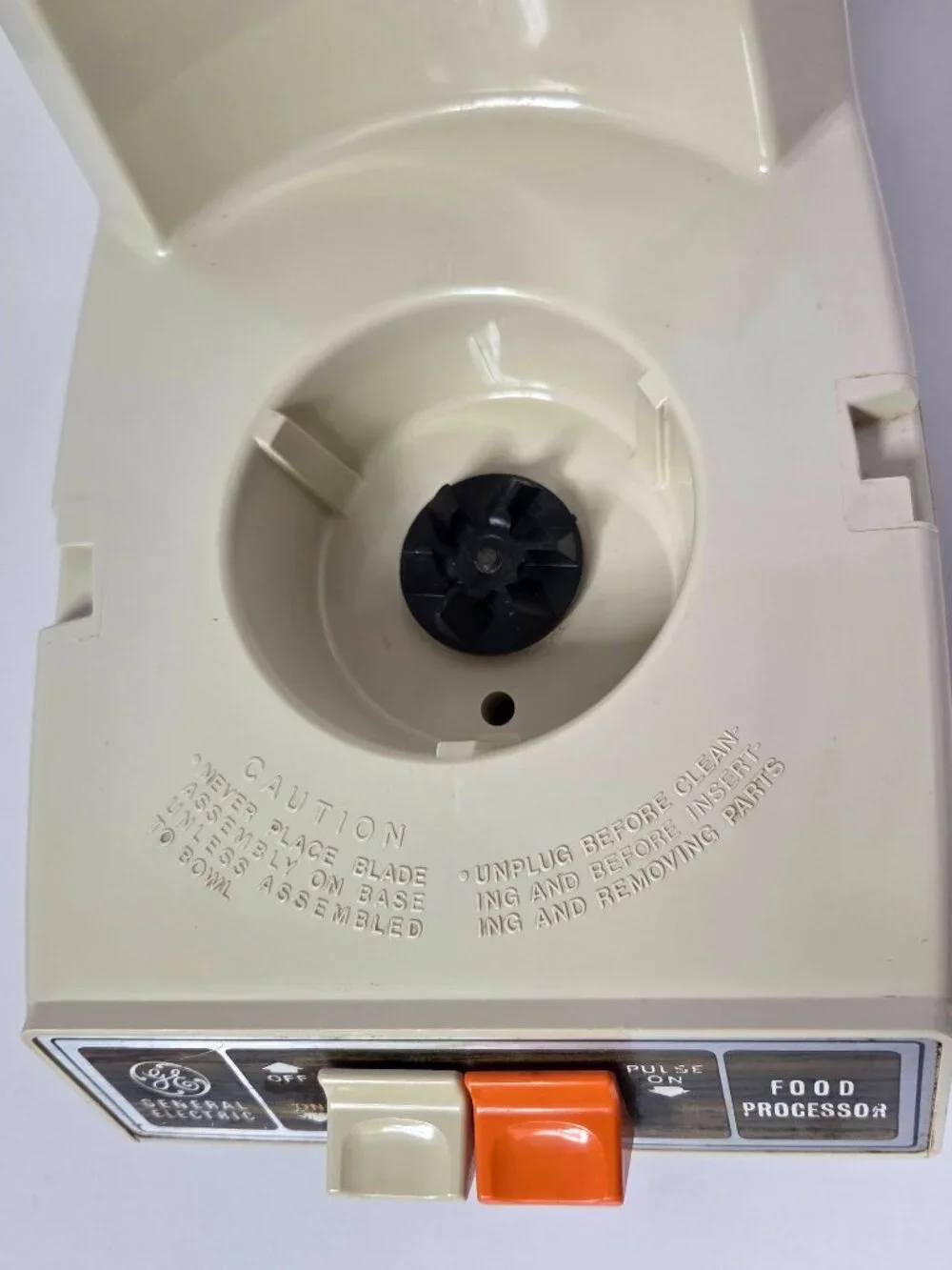 Vintage 1970s General Electric Food Processor GE FP1 Wood Grain Tested Working